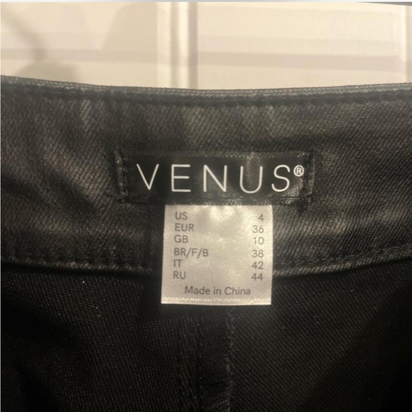 VENUS Black Faux Leather Dress Pants - Picture 3 of 3
